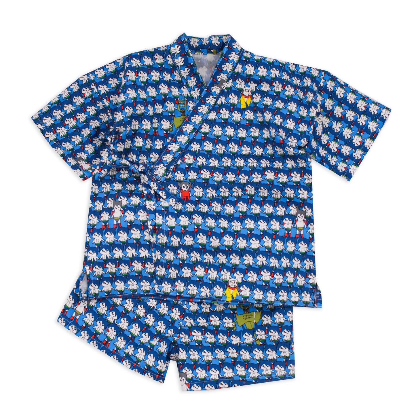 Handmade Japanese Character Print Kid's Kimono Sets
